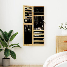 Berkfield Mirror Jewellery Cabinet Wall Mounted 30x8.5x106 cm