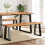 Berkfield Bench with Live Edge 140 cm Solid Wood Acacia 1