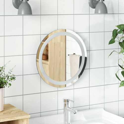 Berkfield LED Bathroom Mirror 40 cm Round