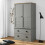 Berkfield Wardrobe VIGO Grey 90x55x170 cm Solid Wood Pine 1