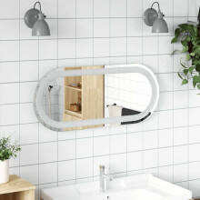 Berkfield LED Bathroom Mirror 70x30 cm Oval