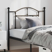 Berkfield Metal Replace Headboard Black 100 cm