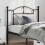 Berkfield Metal Replace Headboard Black 100 cm 1