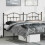 Berkfield Metal Replace Headboard Black 180 cm 1