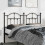 Berkfield Metal Replace Headboard Black 150 cm 1