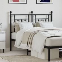 Berkfield Metal Replace Headboard Black 120 cm