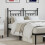 Berkfield Metal Replace Headboard Black 120 cm 1