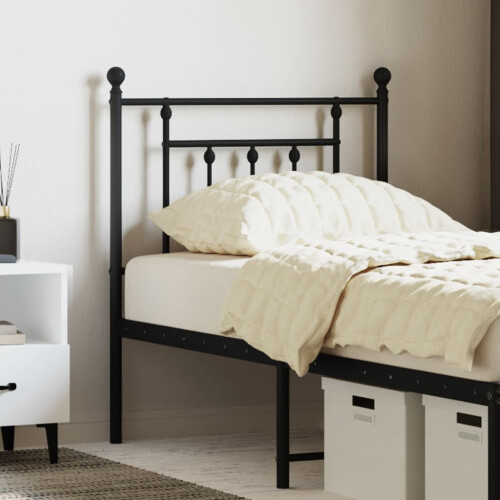 Berkfield Metal Replace Headboard Black 75 cm
