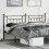 Berkfield Metal Replace Headboard Black 193 cm 1