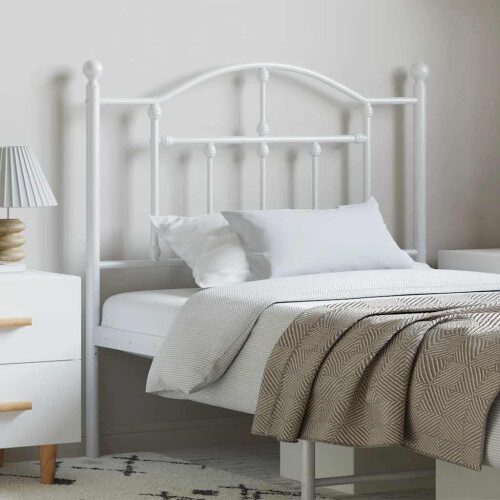 Berkfield Metal Replace Headboard White 100 cm