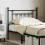 Berkfield Metal Replace Headboard Black 90 cm 1