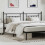 Berkfield Metal Replace Headboard Black 200 cm 1