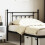 Berkfield Metal Replace Headboard Black 107 cm 1