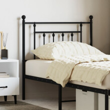 Berkfield Metal Replace Headboard Black 80 cm