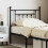 Berkfield Metal Replace Headboard Black 80 cm 1