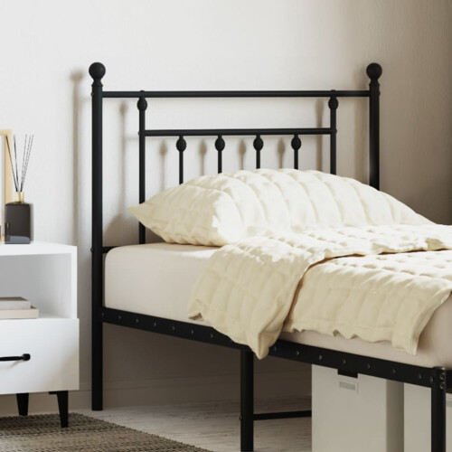 Berkfield Metal Replace Headboard Black 80 cm