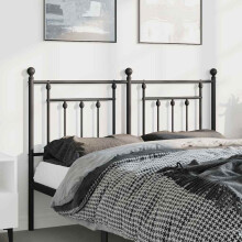 Berkfield Metal Replace Headboard Black 150 cm