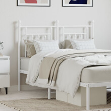 Berkfield Metal Replace Headboard White 120 cm