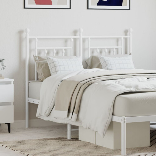 Berkfield Metal Replace Headboard White 120 cm