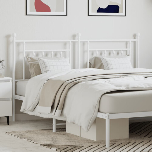 Berkfield Metal Replace Headboard White 160 cm
