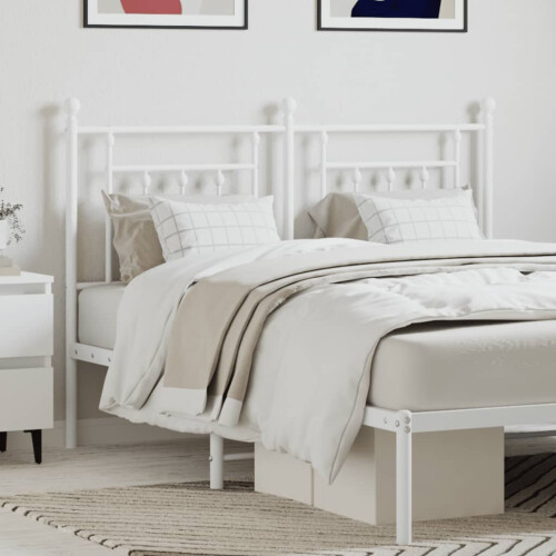 Berkfield Metal Replace Headboard White 150 cm