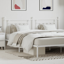 Berkfield Metal Replace Headboard White 200 cm