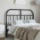 Berkfield Metal Replace Headboard Black 120 cm 1