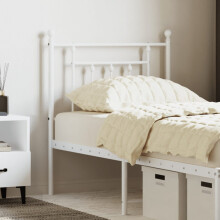 Berkfield Metal Replace Headboard White 75 cm