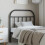 Berkfield Metal Replace Headboard Black 80 cm 1