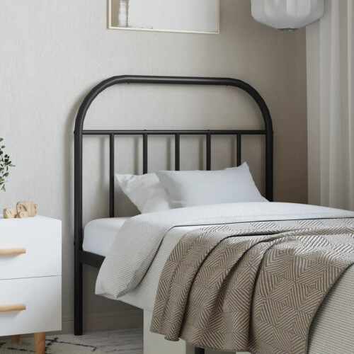 Berkfield Metal Replace Headboard Black 80 cm