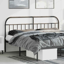 Berkfield Metal Replace Headboard Black 193 cm