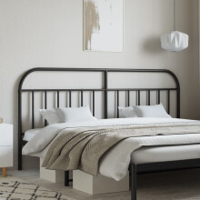 Berkfield Metal Replace Headboard Black 200 cm