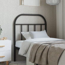 Berkfield Metal Replace Headboard Black 75 cm