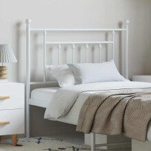 Berkfield Metal Replace Headboard White 100 cm
