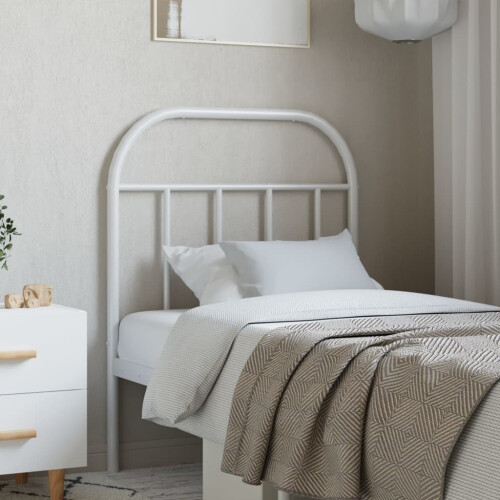 Berkfield Metal Replace Headboard White 75 cm