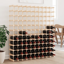 Berkfield Wine Rack for 120 Bottles 112.5x23x123.5 cm Solid Wood Pine