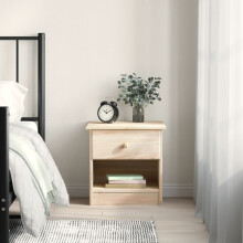Berkfield Bedside Cabinet ALTA 41x35x41 cm Solid Wood Pine