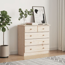 Berkfield Chest of Drawers ALTA 77x35x73 cm Solid Wood Pine