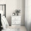 Berkfield Bedside Cabinet ALTA White 41x35x41 cm Solid Wood Pine 1