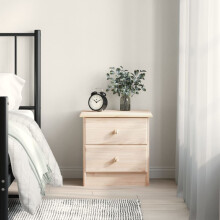 Berkfield Bedside Cabinet ALTA 41x35x41 cm Solid Wood Pine