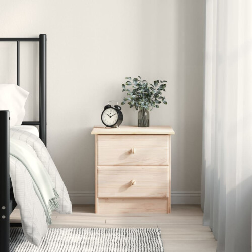 Berkfield Bedside Cabinet ALTA 41x35x41 cm Solid Wood Pine