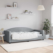 Berkfield Day Bed without Mattress Light Grey 90x190 cm Single Fabric