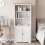 Berkfield Bookcase BODO White and Brown 80x40x172 cm Solid Wood Pine 1