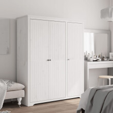 Berkfield Wardrobe BODO White 151.5x52x176.5 cm Solid Wood Pine