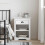 Berkfield Bedside Cabinet BODO White 53x38.5x66 cm Solid Wood Pine 1