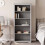Berkfield Bookcase BODO Grey 80x38x180 cm Solid Wood Pine 5-Tier 1