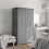 Berkfield Wardrobe BODO Grey 101x52x176.5 cm Solid Wood Pine 1