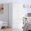 Berkfield Wardrobe ALTA White 90x55x170 cm Solid Wood Pine 1