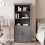 Berkfield Bookcase BODO Grey 80x40x172 cm Solid Wood Pine 1