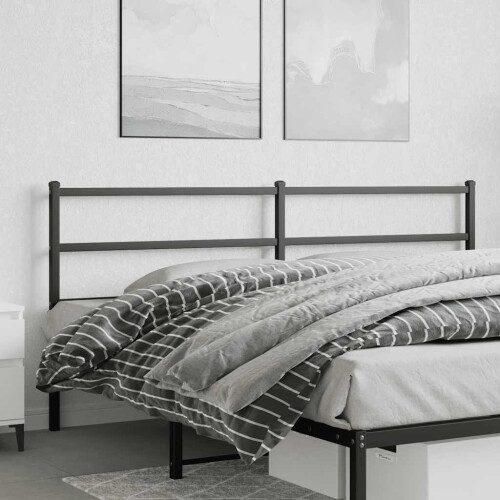 Berkfield Metal Replace Headboard Black 193 cm